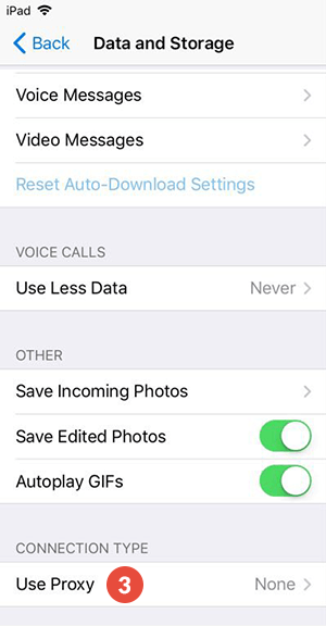 Proxy Settings on iOS step 2 Proxy Settings on iOS step 2